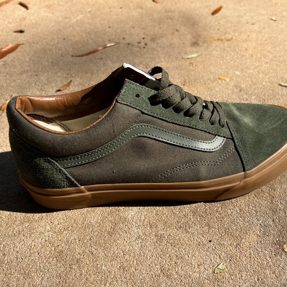 Vans old skool classic green shoes size 9.5 - Picture 5 of 7